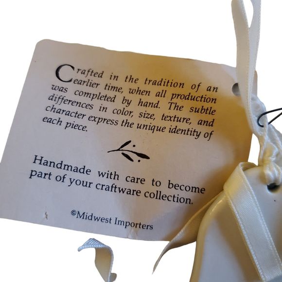 Midwest Importers Vintage Hand Painted Blue Porcelain Santa Claus Ornament NEW - Picture 3 of 3